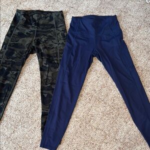 Camouflage and Navy Yoga Pants